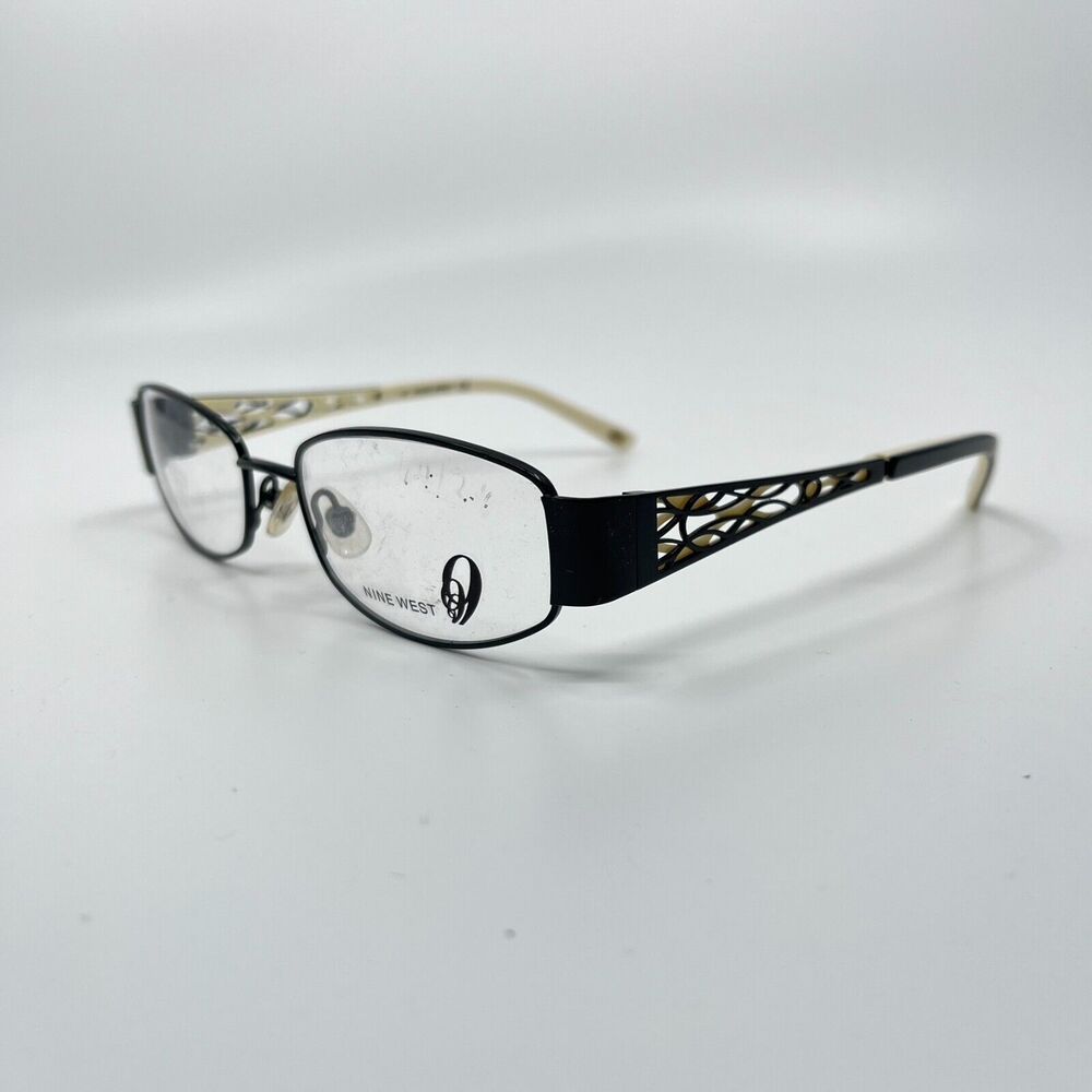 NINE WEST DESIGNER Eyeglasses NW447-0003 52-17-135 Matte Black Beige H6780